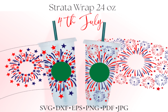 4th of July Celebrate SVG Tumbler 24 Oz