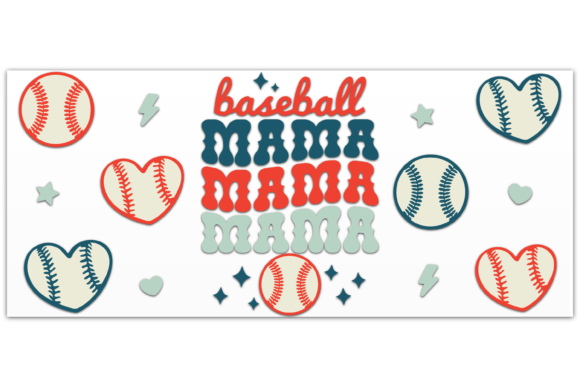 Baseball Mama Svg 16oz Libbey Glass Wrap