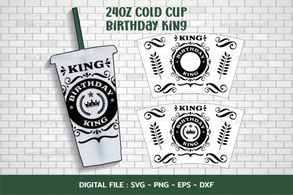 Birthday King with Crown Vintage Frame