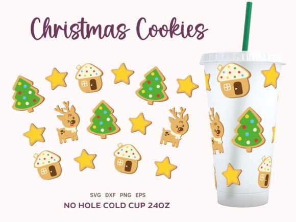 Christmas Cookies Cold Cup 24oz SVG