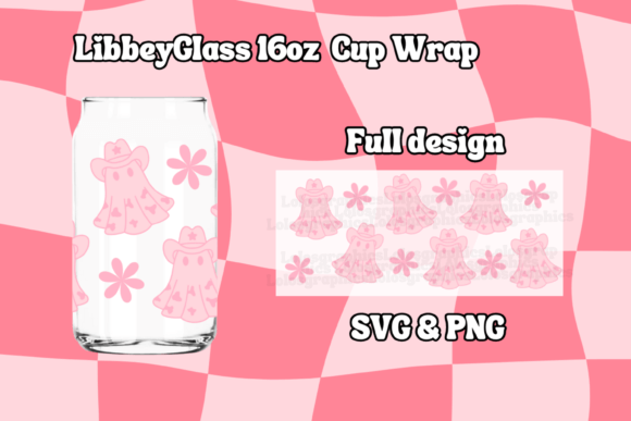 Cowboy Ghost Halloween Cup Wrap SVG