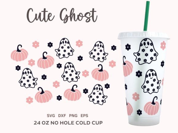 Cute Halloween Cold Cup SVG