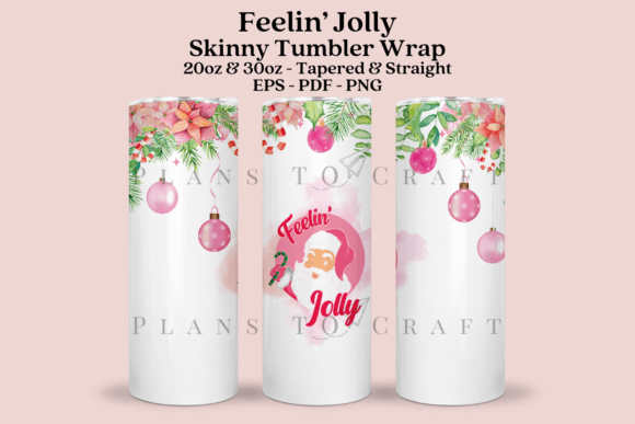 Feeling Jolly Tumbler Wrap SVG