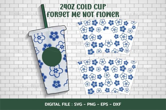 Forget Me Not Flower Pattern Svg