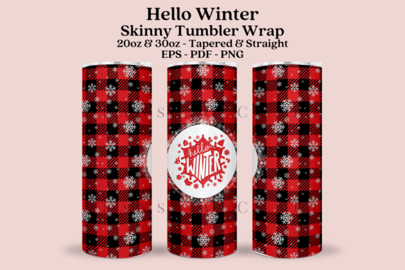 Hello Winter Tumbler Wrap