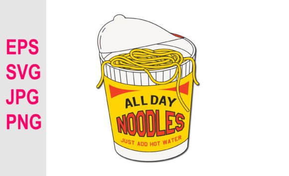 Instant Noodles Cup Vector SVG