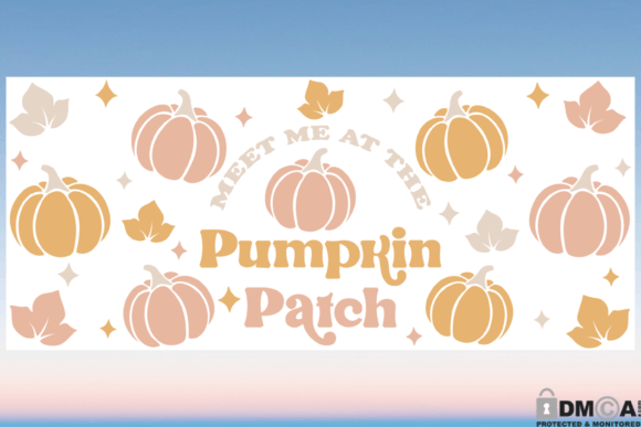 Pumpkin Patch Fall 16oz Libbey Glass Svg