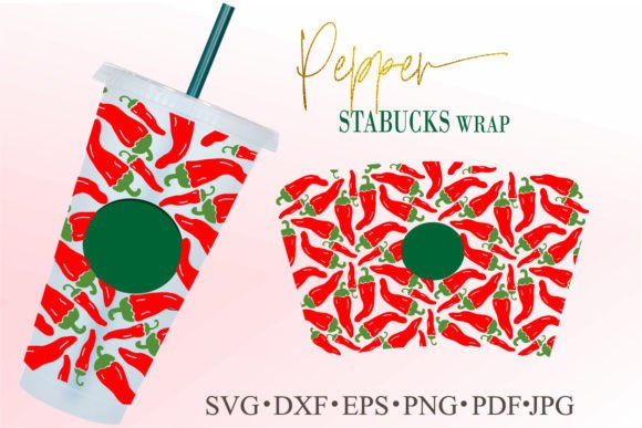 Red Hot Pepper Wrap SVG 24 Oz Tumbler