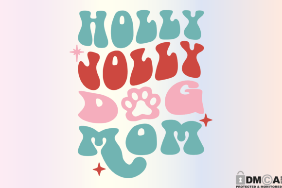 Retro Merry Christmas Dog Mom SVG Png