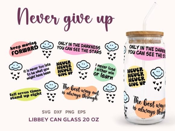Self Care Libbey Can Glass 20oz Wrap SVG