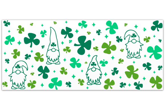 St Patricks Day Gnome Svg 16oz Libbey