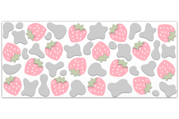 Strawberry Cow Print SVG