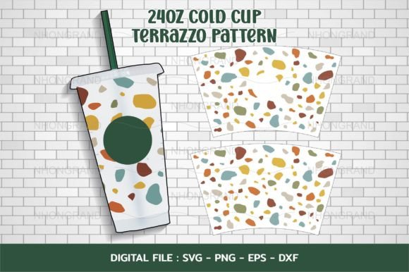 Terrazzo Pattern Earth Tone Svg