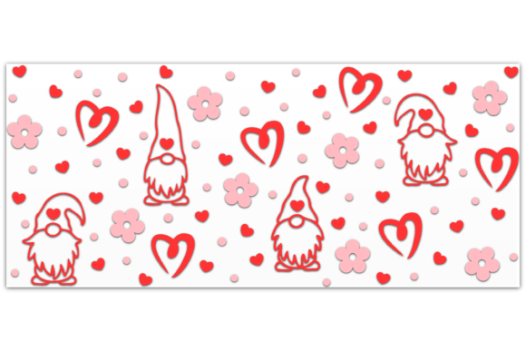 Valentine Gnome Svg for Embroidery
